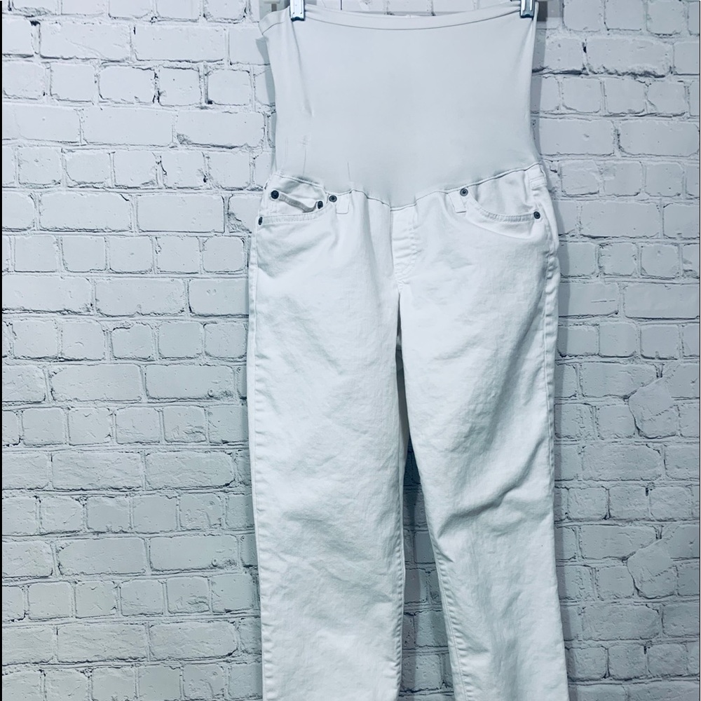 Gap white maternity jeans